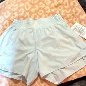 Light blue lululemon hotty hot shorts